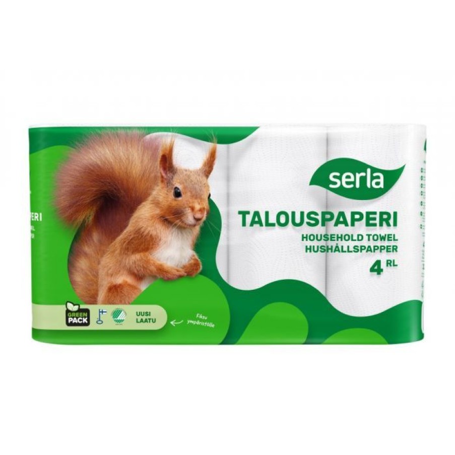 Paivittaistuotteet Serla | Talouspaperi 4Rl Valkoinen