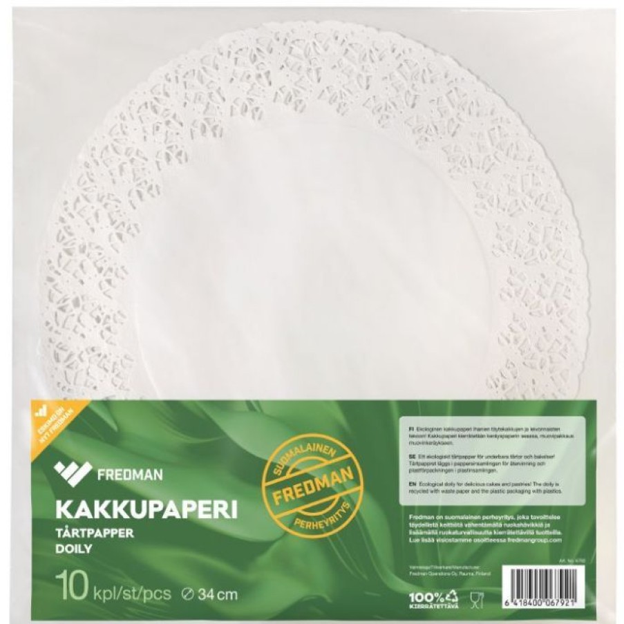 Paivittaistuotteet Fredman | Iso Kakkupaperi Pyorea 34Cm 10Kpl