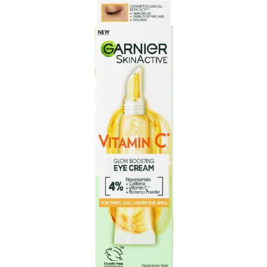 Suihkusaippuat Ja Kosteusvoiteet Garnier | Garnier Skinactive Vitamin C Glow Boosting Silmanymparysvoide 15Ml