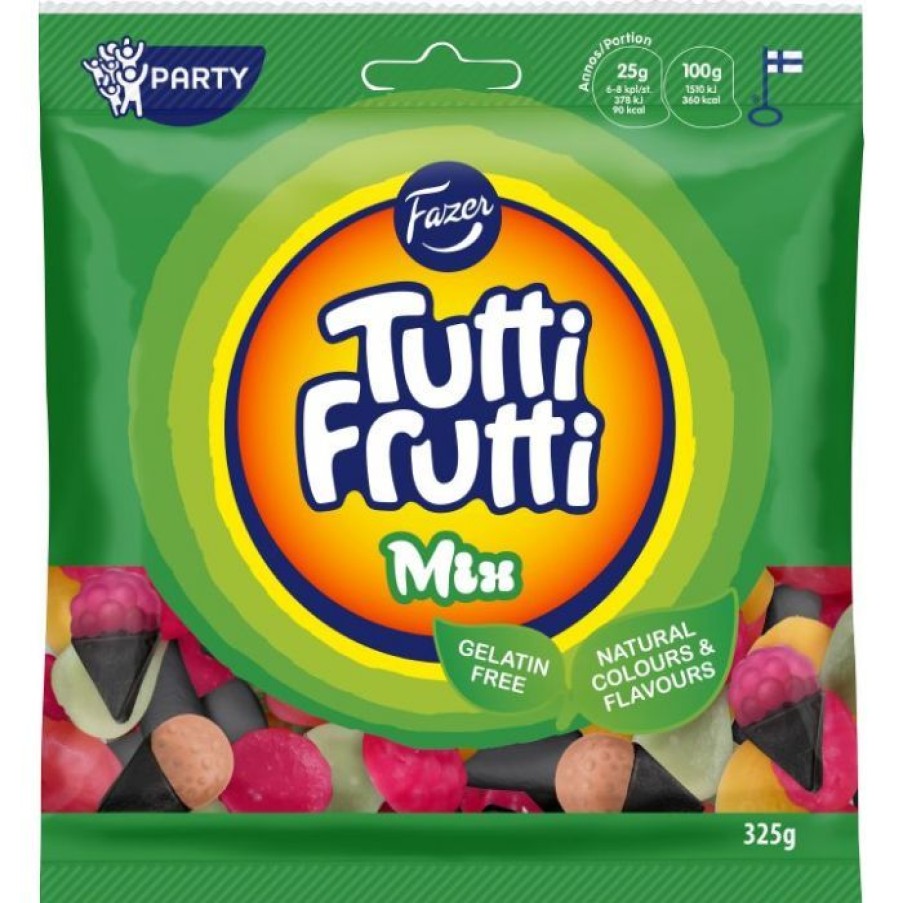 Paivittaistuotteet Fazer | Fazer Tutti Frutti Mix Natural Karkkipussi 325G