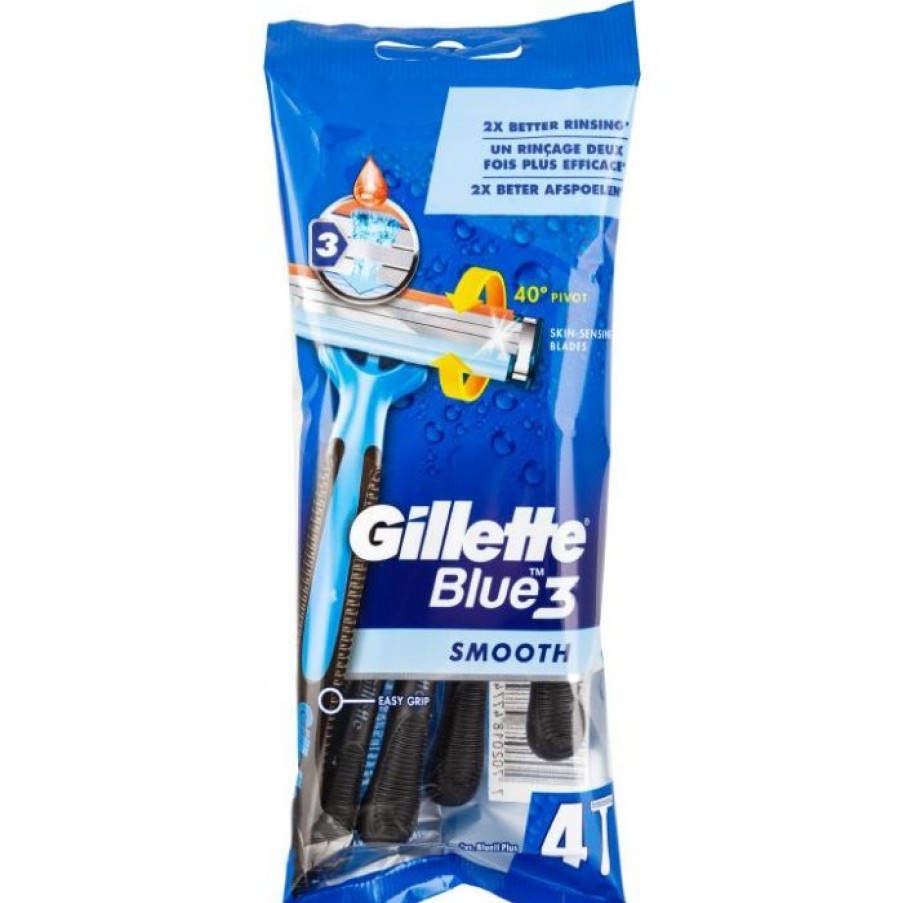 Suihkusaippuat Ja Kosteusvoiteet GILLETTE | Gillette 4Kpl Blue3 Smooth Varsitera